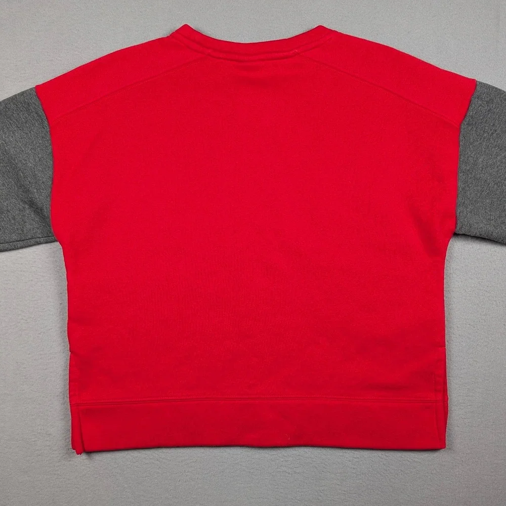 Ohio State Buckeyes Sweatshirt Womens‎ Medium Red Colorblock Nike Crewneck NCAA - Picture 7 of 8